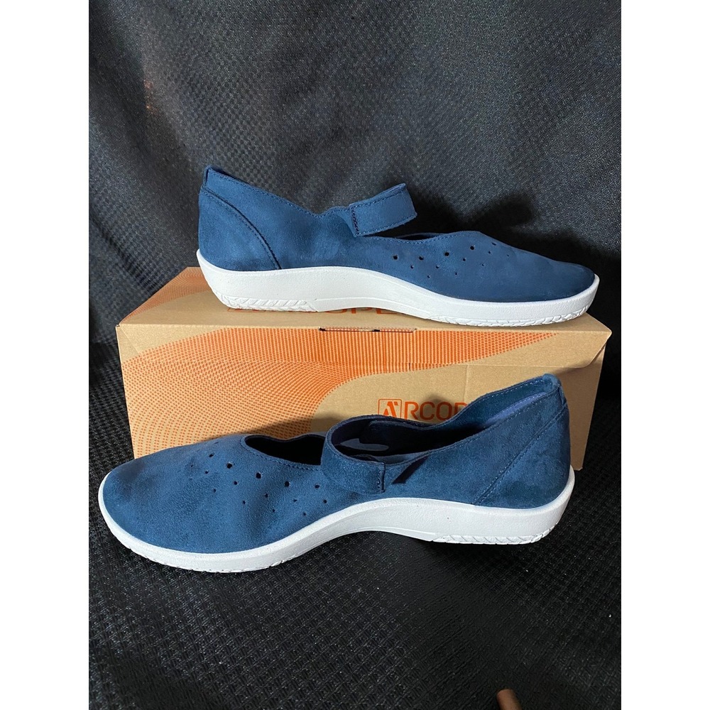 Arcopedico Sisley H91 Gal Navy Navy Mary Jane Flats Size 40 New in Box - Picture 6 of 9